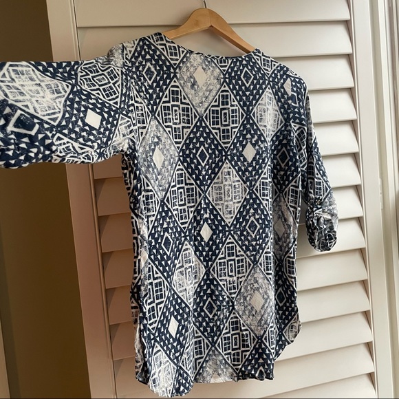 Blue and White Half-Sleeved Vero Moda Too - Picture 4 of 5